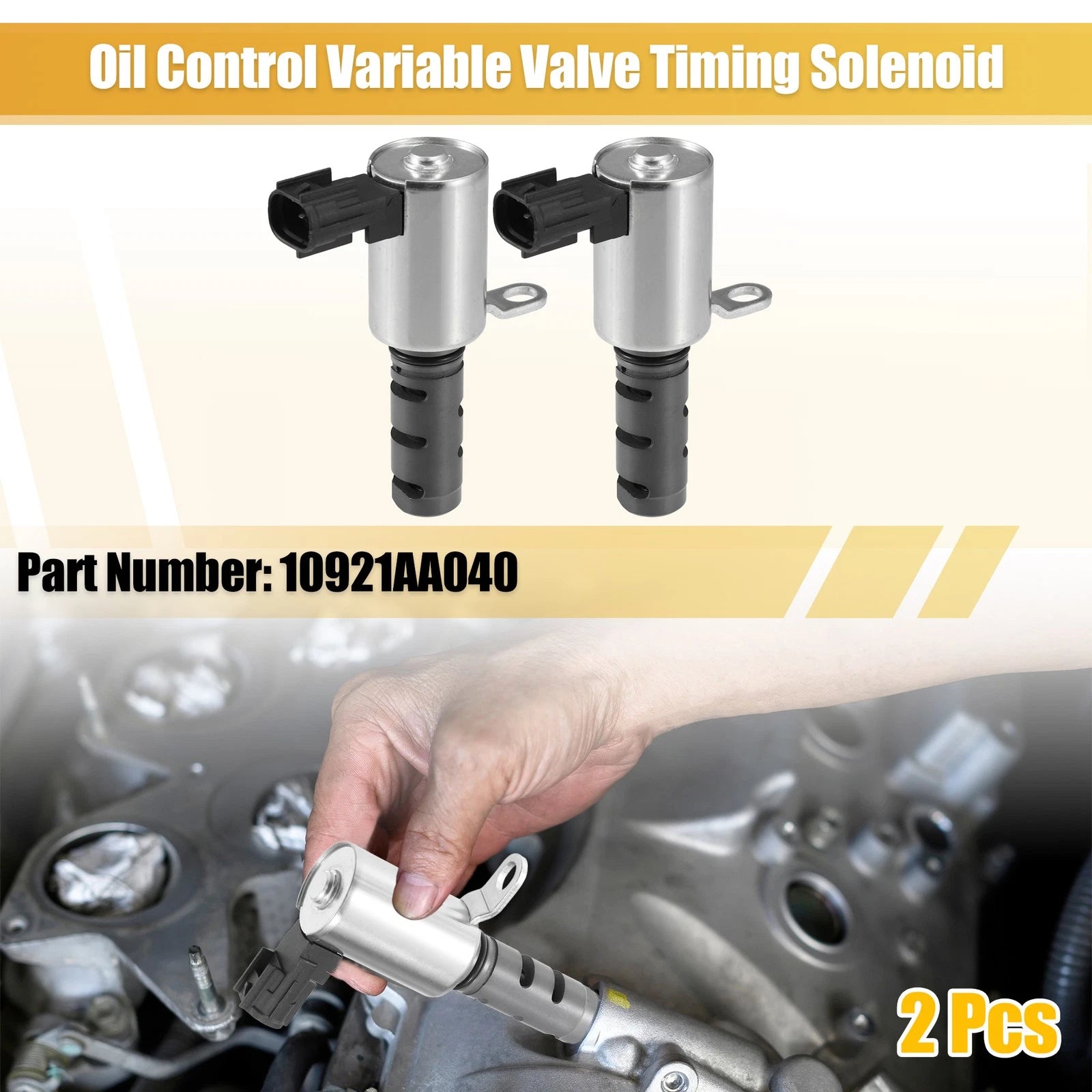 2X Oil Control Variable Valve Timing VVT Solenoid for Subaru (10921AA040)