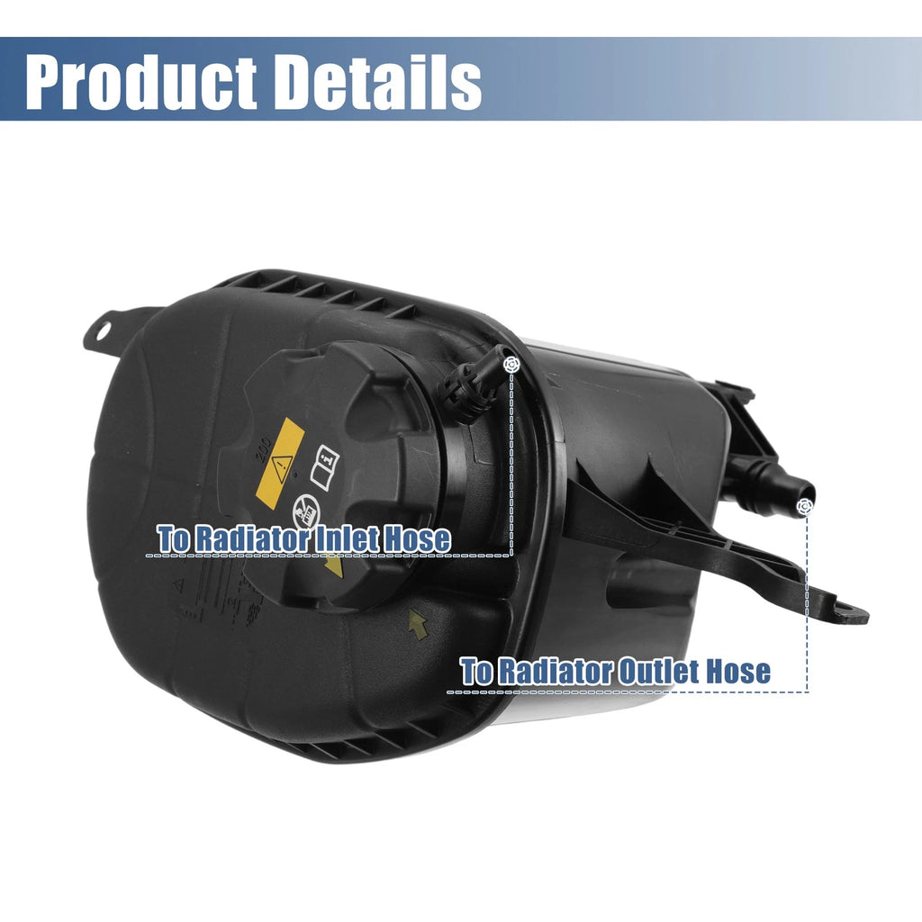Coolant Radiator Reservoir Tank 17137647284 with Cap & Sensor for BMW F10 (2011–2017)