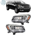 Set of 2 Black Housing LED Headlights for GMC Acadia (2013–2016)