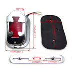 Chrome Red Brake Tail Light Signals for Harley FLSTN Deluxe Springer (2005–2017)