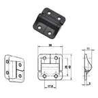 Constant Torque Hinge 1.0 N���m 1.57 X 1.50 Inch 4 Holes Black