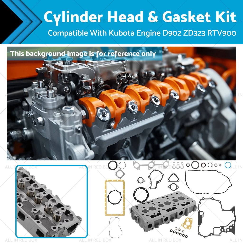 Complete Cylinder Head & Gasket Kit for Kubota D902 (ZD323, RTV900)