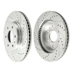 Front Drilled & Slotted Brake Rotors for GMC Acadia (2007–2016)