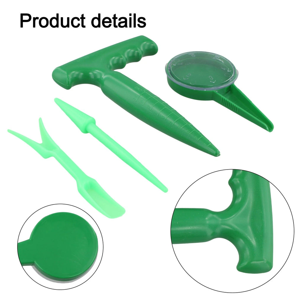 Set of 4 Ergonomic Garden Tools for Pricking Bulbs and Small Plants