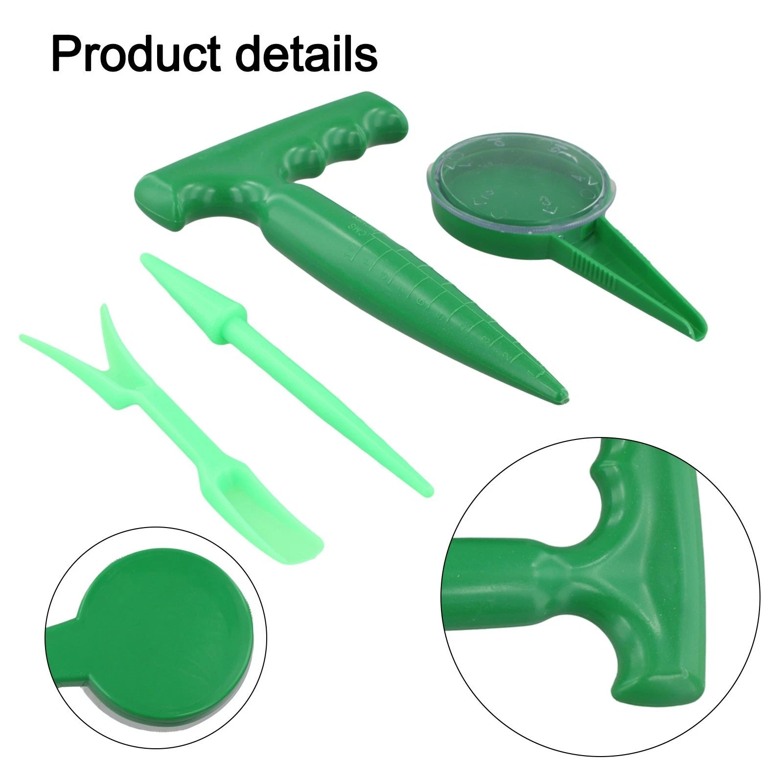 Set of 4 Ergonomic Garden Tools for Pricking Bulbs and Small Plants