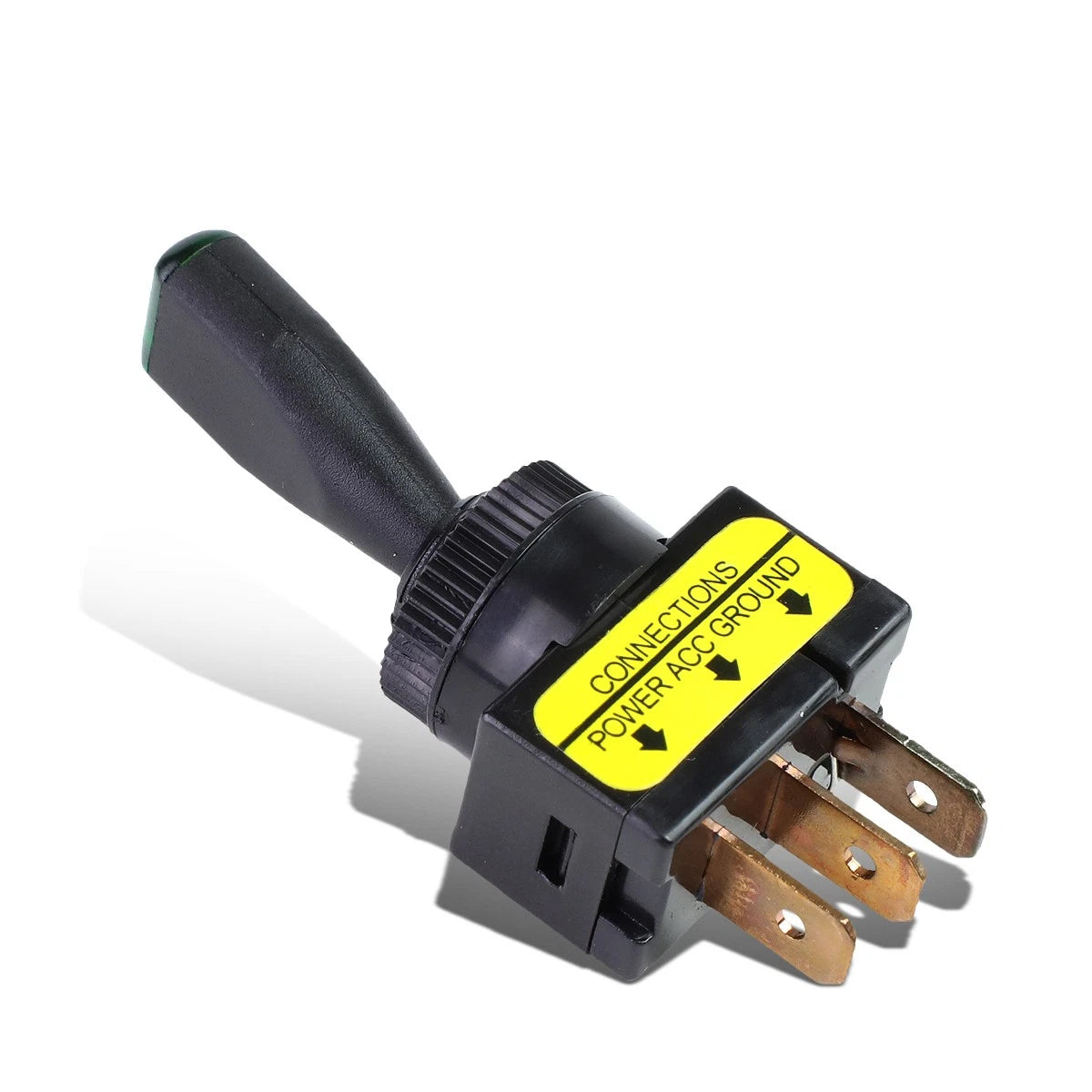 12mm ID Green LED Power On/Off Toggle Switch 3 Pin 12V ACC GND