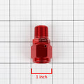 8-AN Female Flare to 3/8" NPT Male Red Aluminum B-Nut Swivel Coupler Fitting