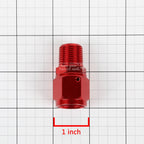 8-AN Female Flare to 3/8" NPT Male Red Aluminum B-Nut Swivel Coupler Fitting
