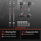 Set of 2 Inner & Outer Tie Rod Ends for Cadillac Allante (1987–1993)