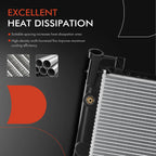 Radiator with Trans Oil Cooler for Nissan Sentra (1989–1990)