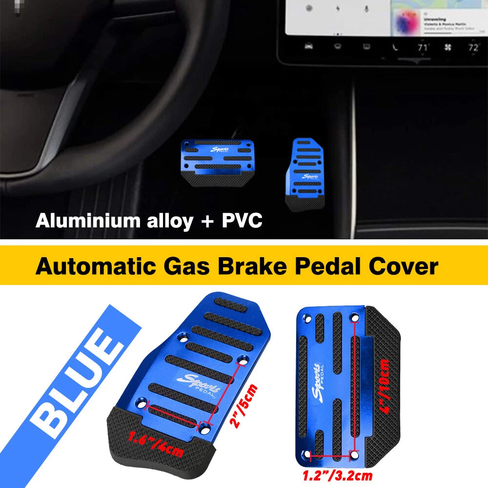 Brake Foot Pedal Pad Cover for Car (Non-Automatic, Blue)