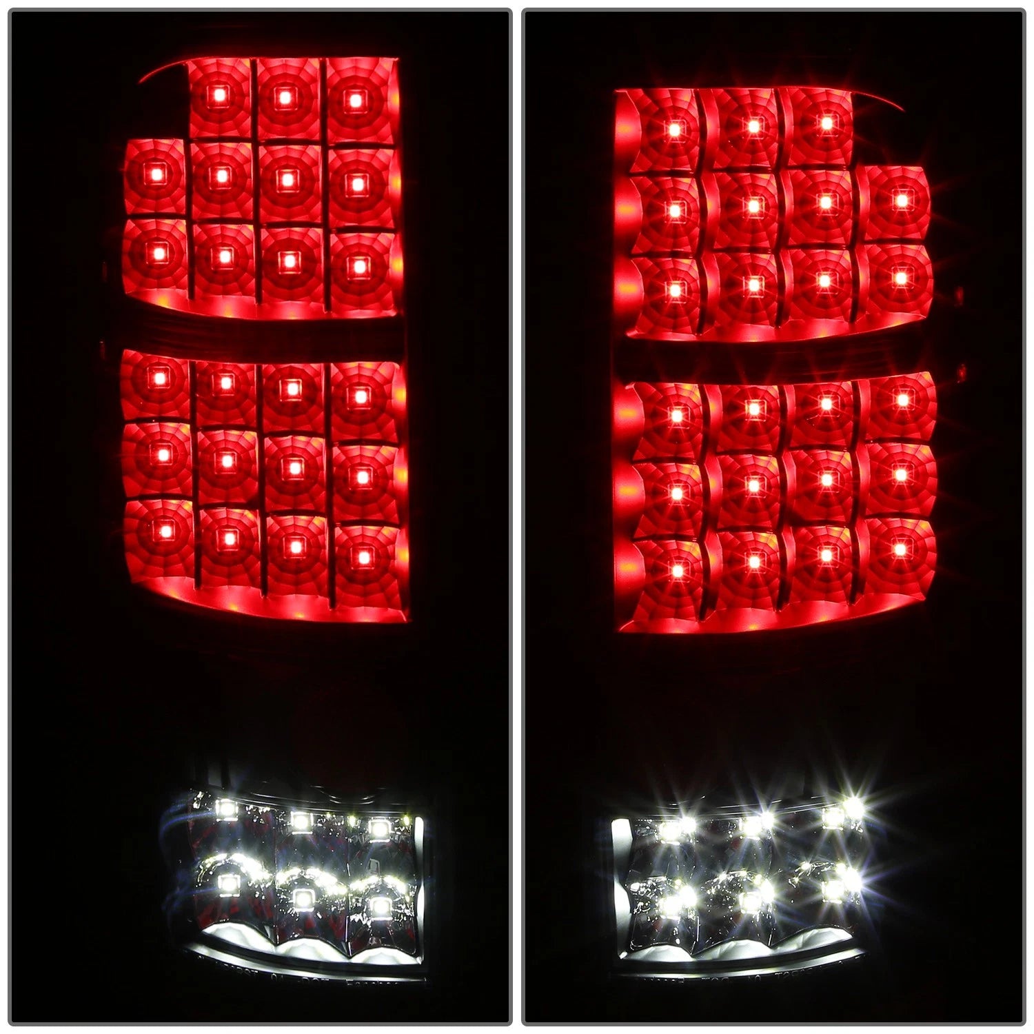 2X Full LED Tail Brake Light Reverse Lamps for Ford F150 Lobo (2004–2008)