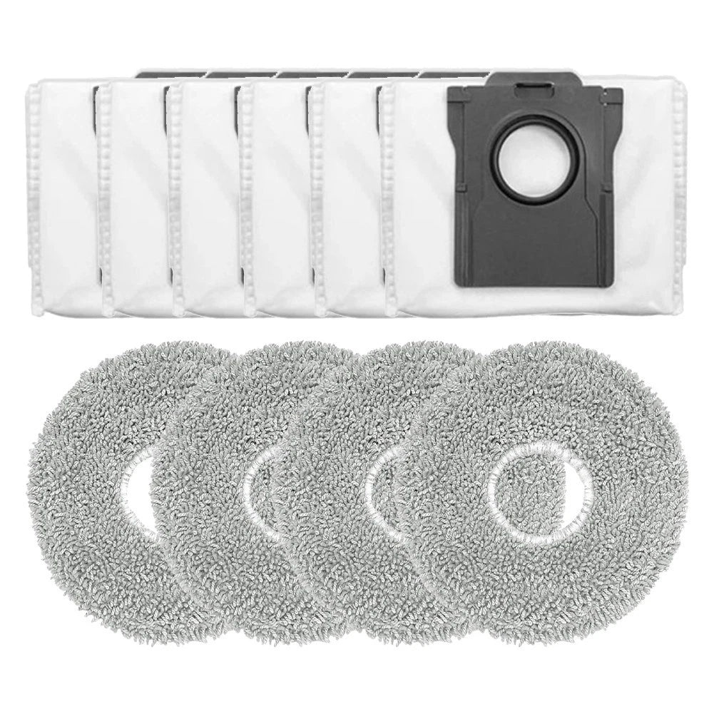 Set of 4 Mop Cloths & 6 Dust Bags for Cecotec Conga X70