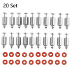 20Pcs Carburetor Float Valve Needle Seat Kit for B&S 398188 (N/A)