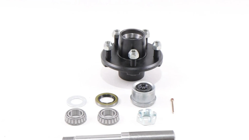 Trailer Hub Kit and Round Spindle for Trailers (5 on 4.5)