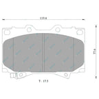 4x4 Front Disc Brake Pads for Landcrusier 100 Series UZJ100 HDJ100 1998~2007