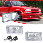 Pair Clear Bumper Fog Lights for Chevy S10 Pickup Blazer (1998–2004)