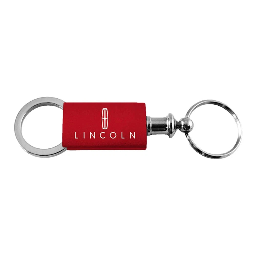 Red Anodized Aluminum Valet Keychain - Officially Licensed for Lincoln