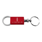 Red Anodized Aluminum Valet Keychain - Officially Licensed for Lincoln