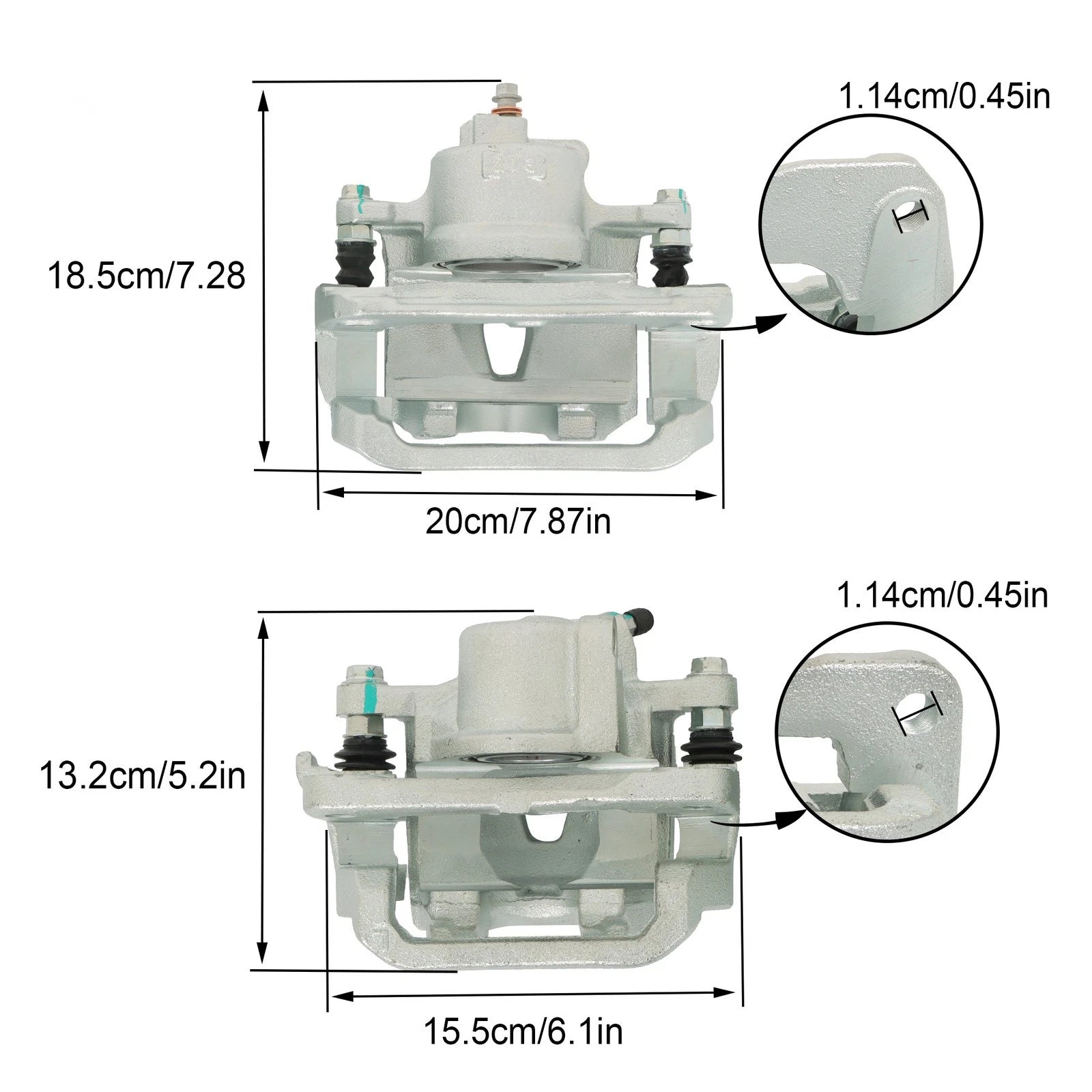 Set of 4 Brake Calipers with Bracket for Toyota Sienna (2004–2010)
