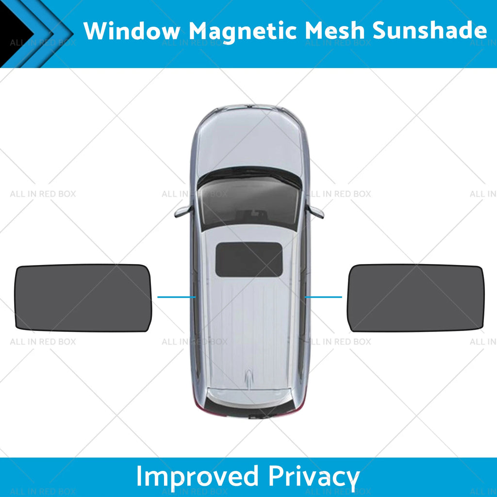 2X Rear Port Window Magnetic Mesh Sunshades for Kia Carnival (2020–2023)