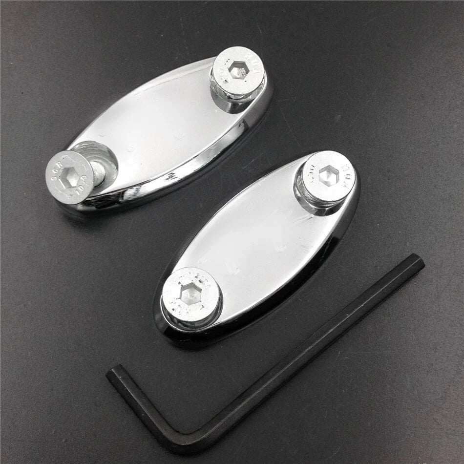 Mirror Block Off Base Plates for Honda CBR 600 F4 F4i 900 RR 929 954 1000RR Chrome