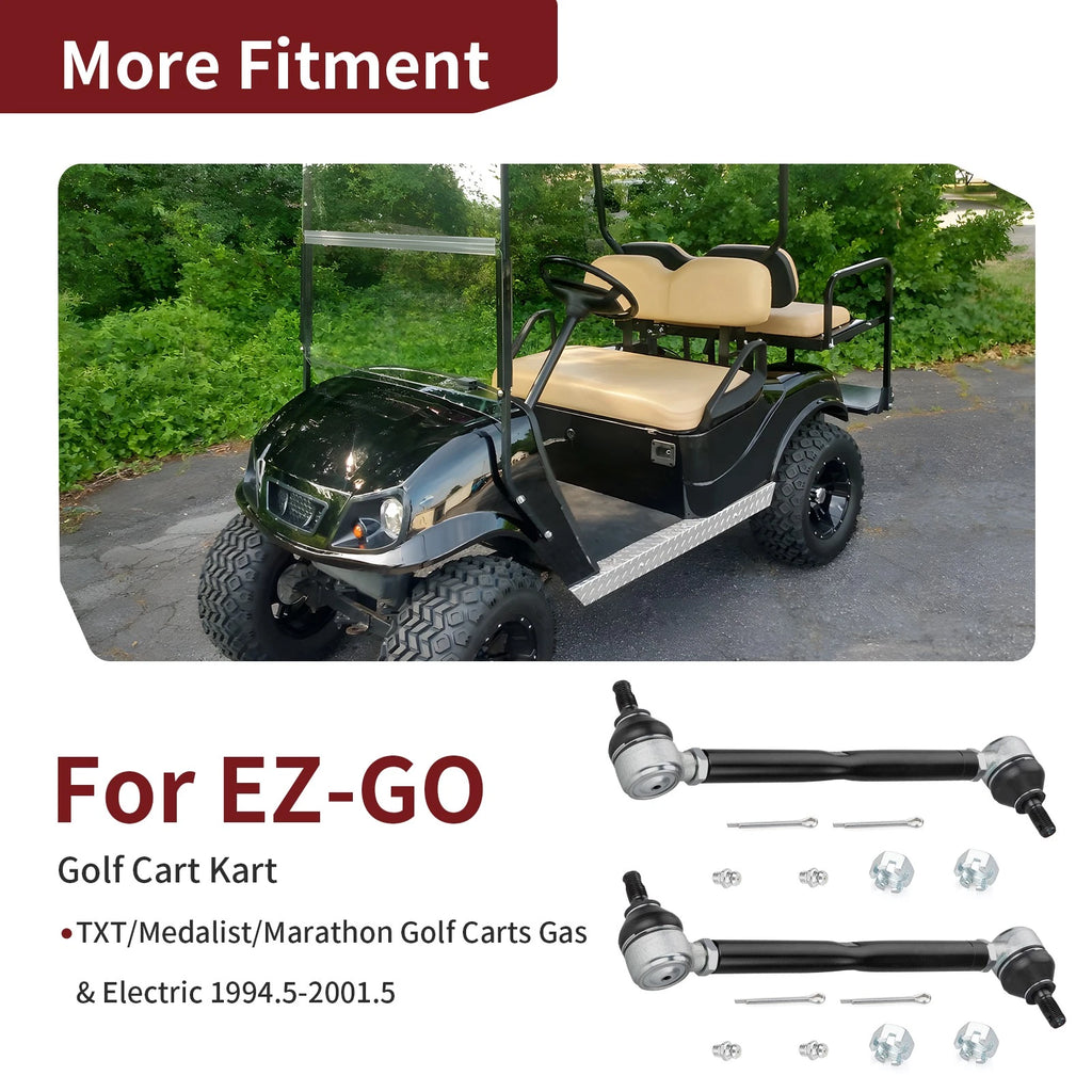 2X Tie Rod End Assembly Kit for EZGO Golf Cart (1994–2001) 70074-G01 70074-G02