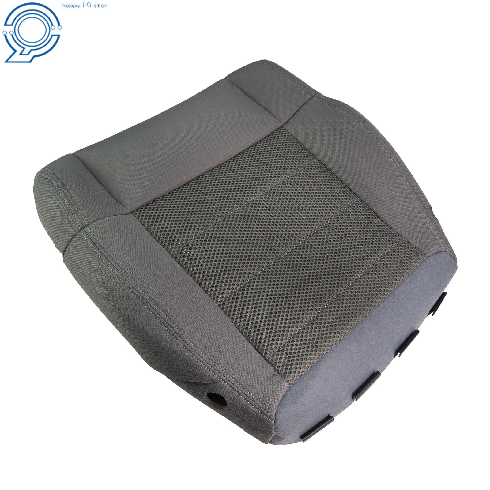 Front Driver Bottom Seat Cover for Jeep Wrangler (2007-2012) Gray Knit Fabric