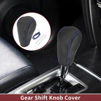 Gear Shift Knob Cover for Ford Edge (2011–2014) Blue Faux Leather