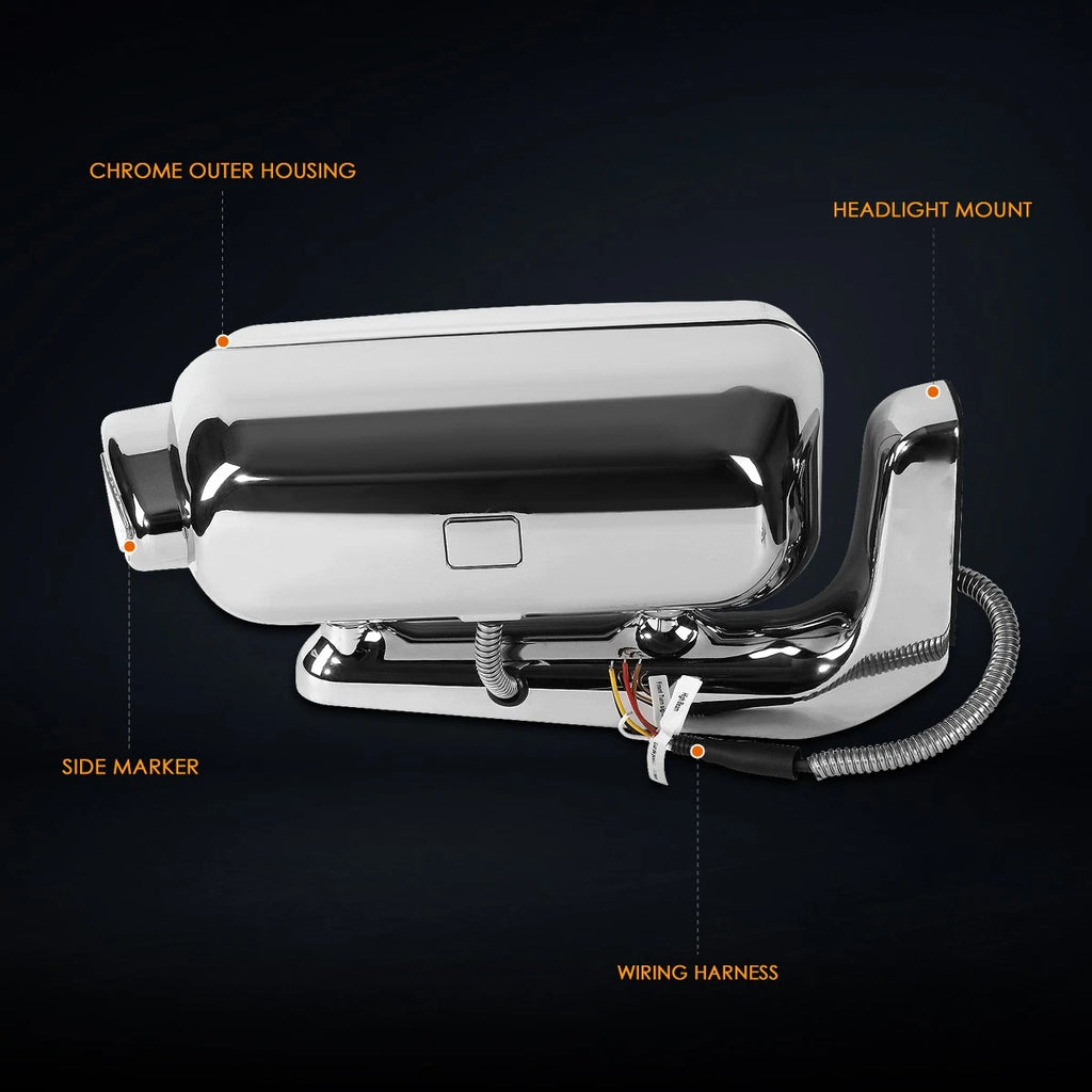 Right Side Headlight for Chevy Trax (2015–2016) Chrome Housing Amber Corner