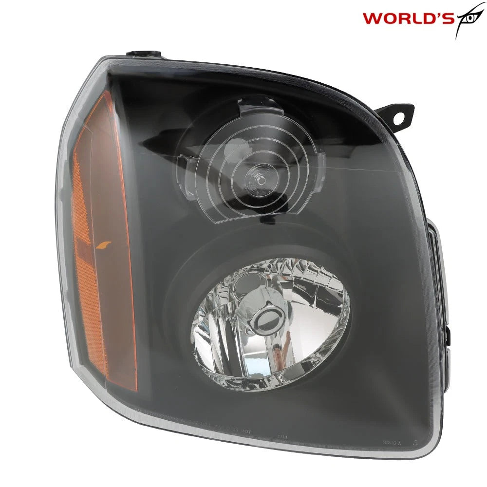 Black Trim Headlights Set for GMC Yukon Denali (2007–2014) Left + Right