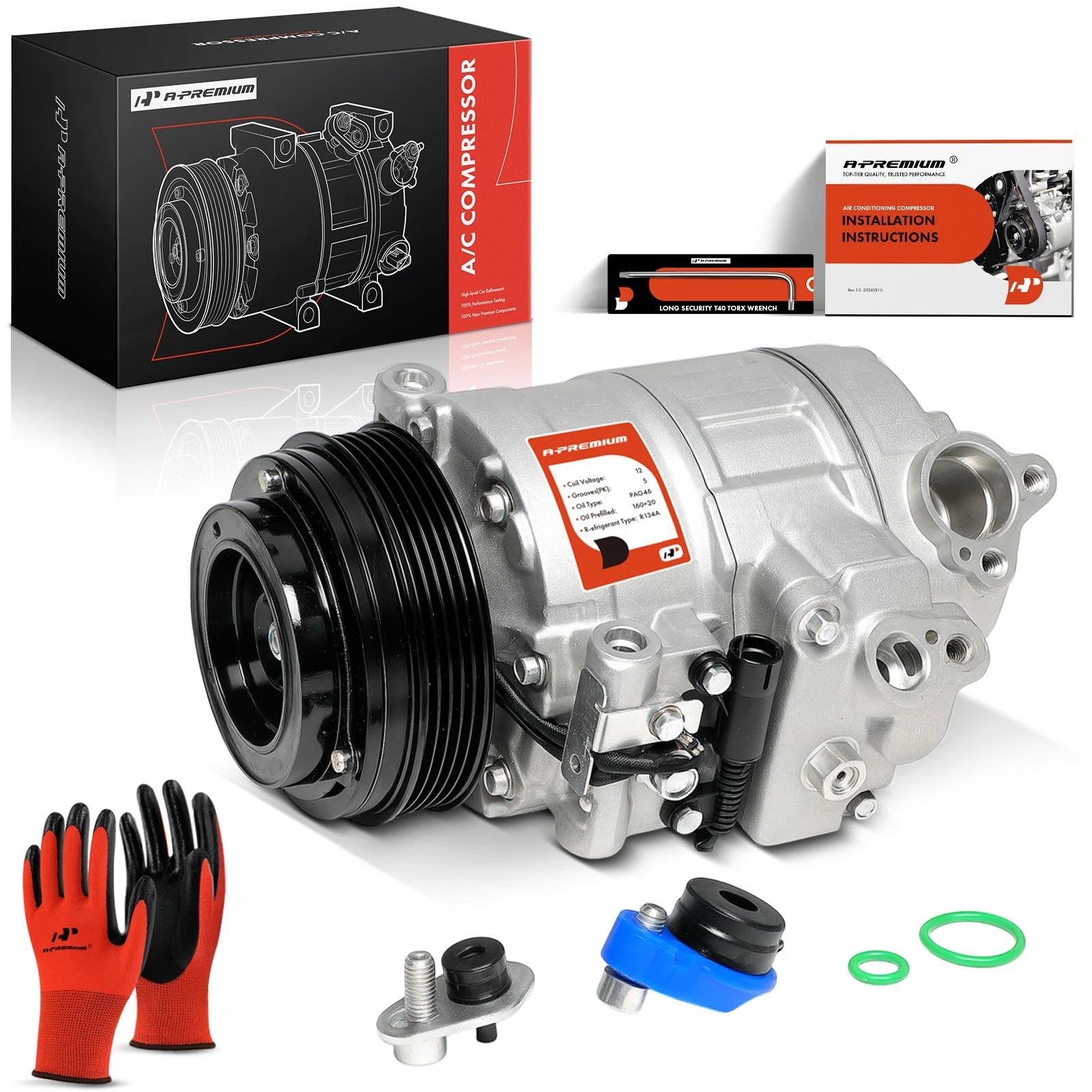 A/C Compressor with Clutch for BMW E36 320i, E46 323i (1992–2000)