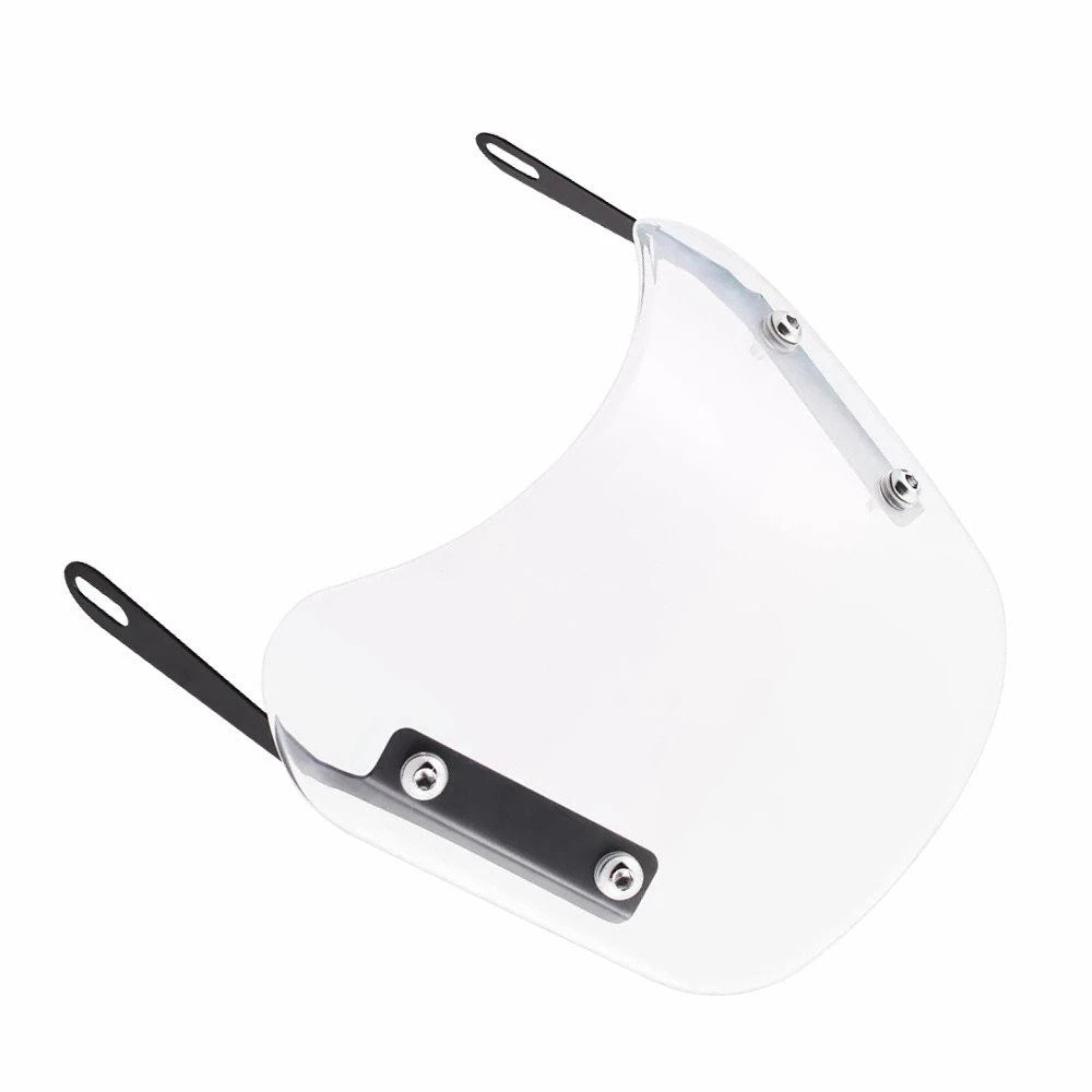 Universal Motorcycle Windshield Clear Windscreen 5"-7" with Mount Bracket