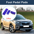 3 Pcs Automatic Foot Accelerator Pedal Covers for Subaru Forester (2006–2018) Blue