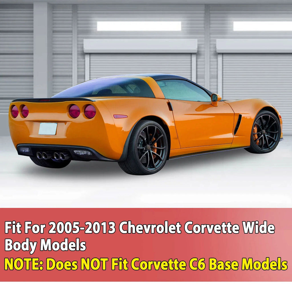 Set of 2 Side Skirts & Mud Flaps for Chevy Corvette C6 (2005–2013)