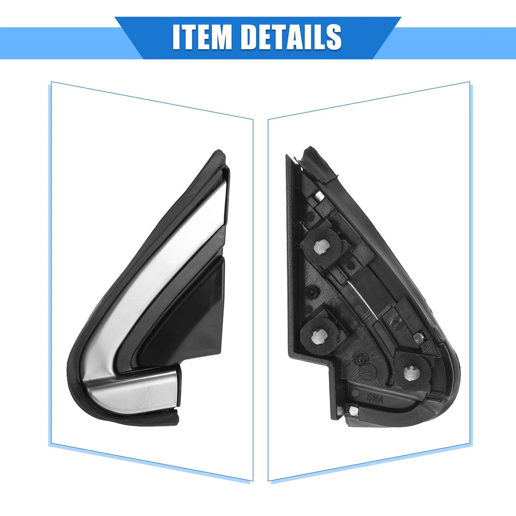 Front Left Mirror Corner Triangle Fender Cover for Honda CR-V (2007–2011) Black