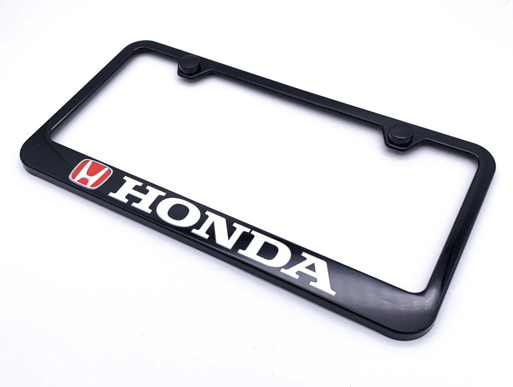 License Plate Frame Black Plastic with Red Honda Logo for Honda (2013–2025)