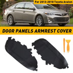 Front Door Armrest Panels Cover Leather Black for Toyota Avalon (2013–2018)