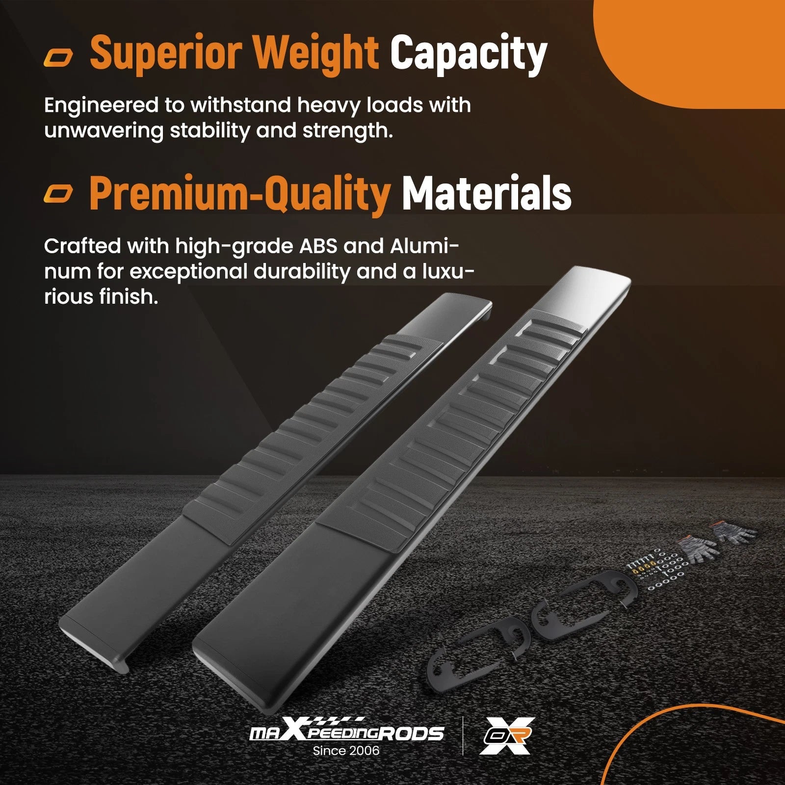 Aluminum Side Step Running Board for Ford F-150 (2004–2014) Non-Slip