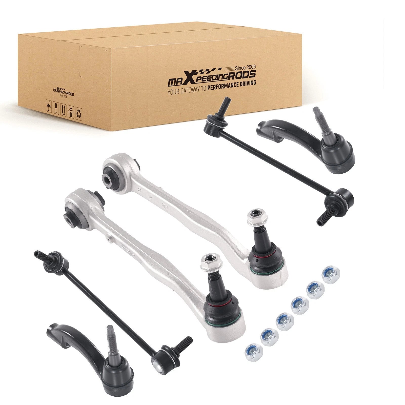 6x Suspension Lower Rearward Control Arms Tie Rods for Cadillac ATS (2013–2019)