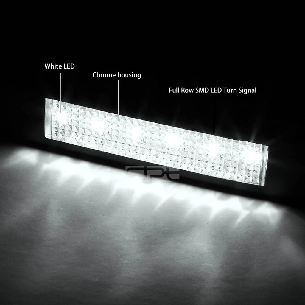Chrome White SMD LED Towing/Side Mirror Turn Signal Light for Ford F150 (2009–2014)