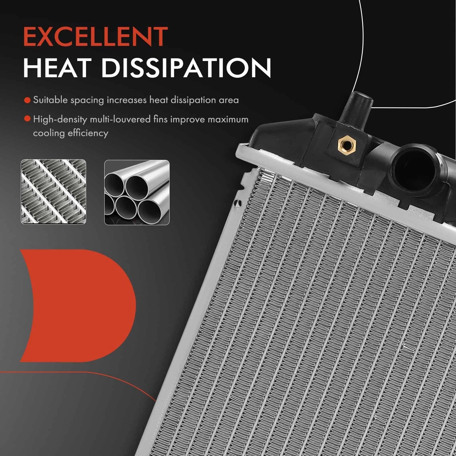Radiator with Trans Oil Cooler for Ford Festiva (1988–1993)