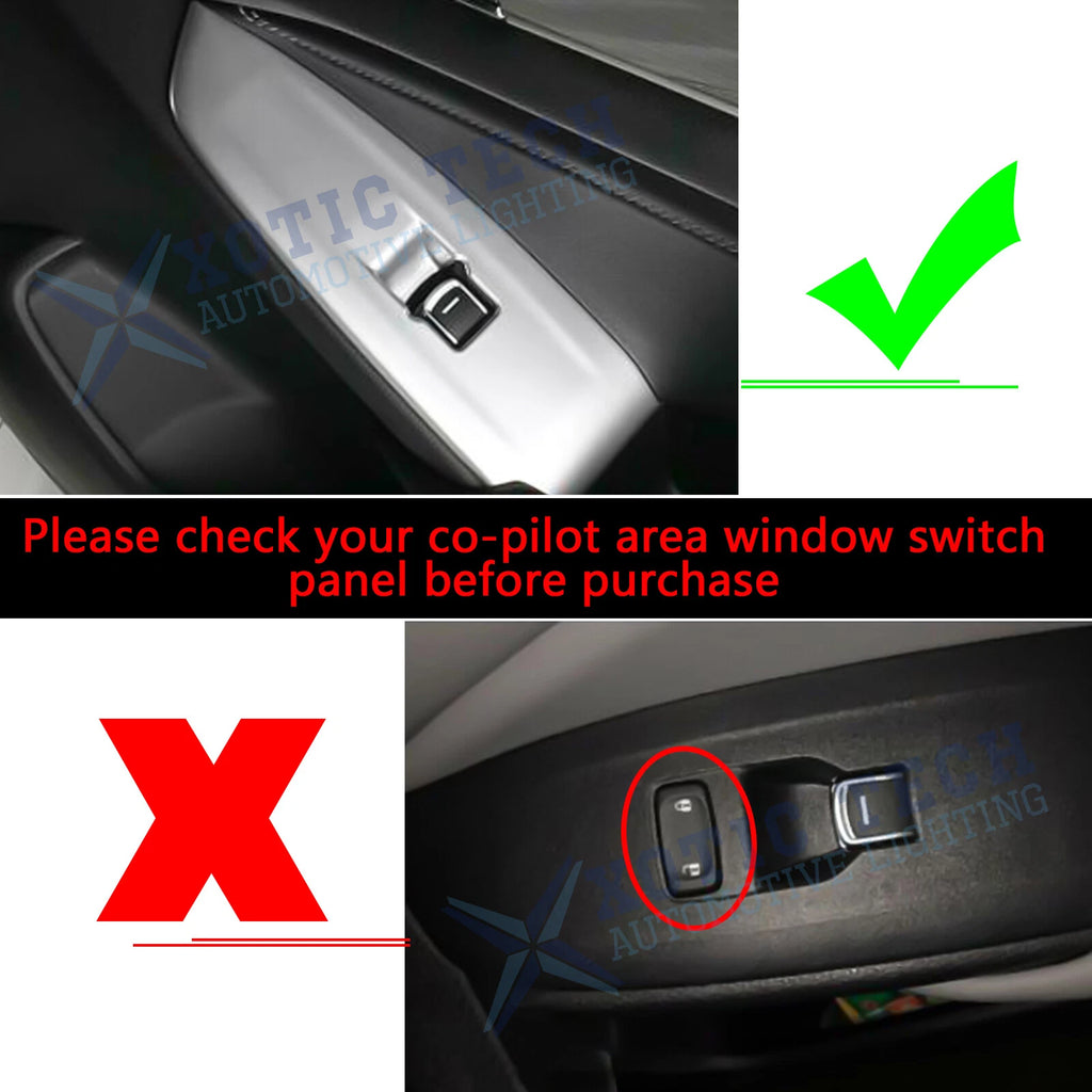 Inner Window Lift Panel Switch Cover Trim for Honda Accord (2018-2024)