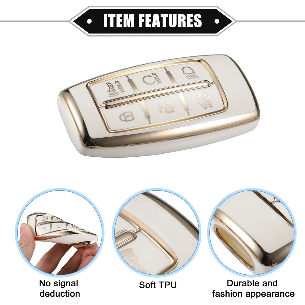 6 x Buttons Key Fob Cover TPU Remote Case for Hyundai ( Specified)