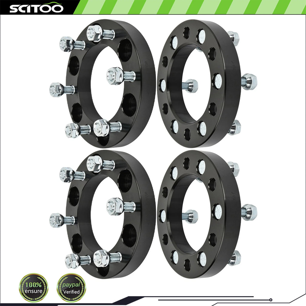 Set of 4 Wheel Spacers 6x5.5 1" 12x1.5 for Toyota Tundra Tacoma H3 Silverado