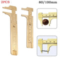2X Brass Sliding Gauge Vernier Caliper Ruler Measuring Tool (80mm, 100mm)