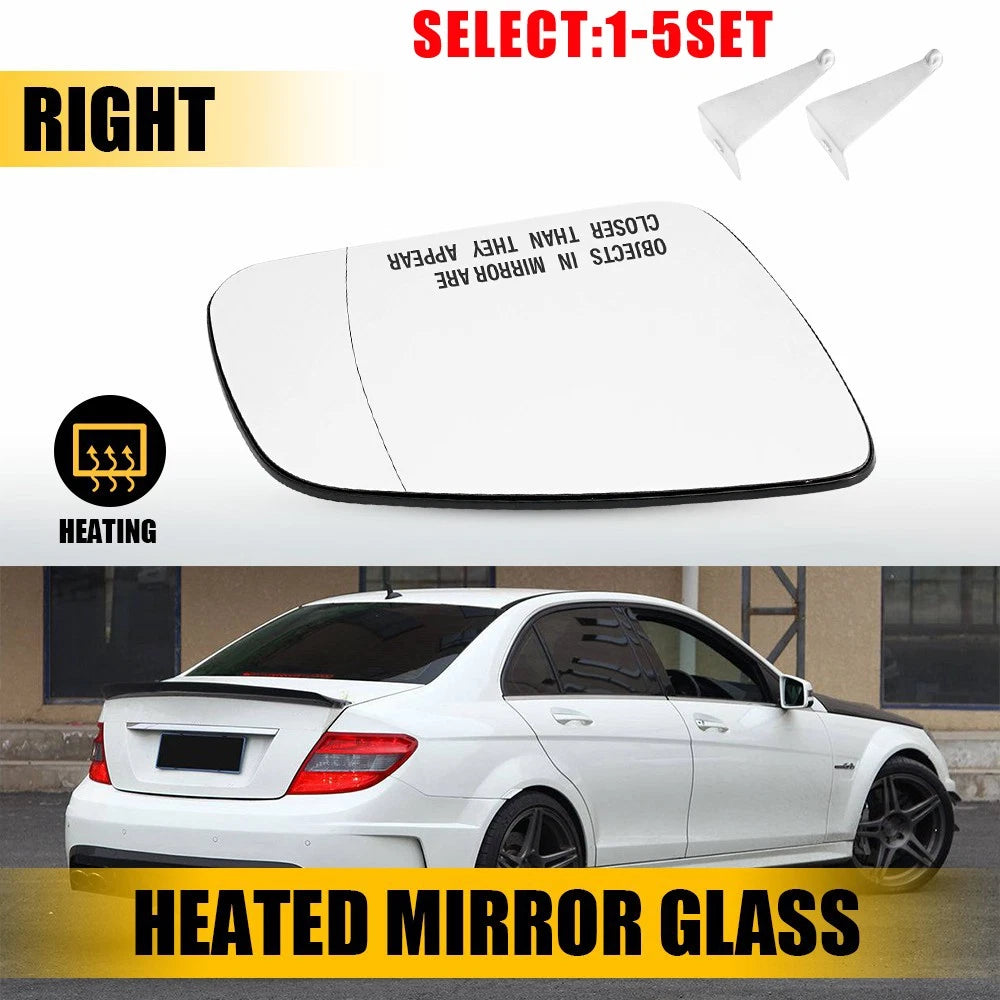 Heated Mirror Glass Right for Mercedes Benz C250 (2010–2011), C300 (2008–2011), C350 (2008–2011)