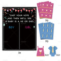 Voting Board Decoration for Gender Reveal Baby Shower Party