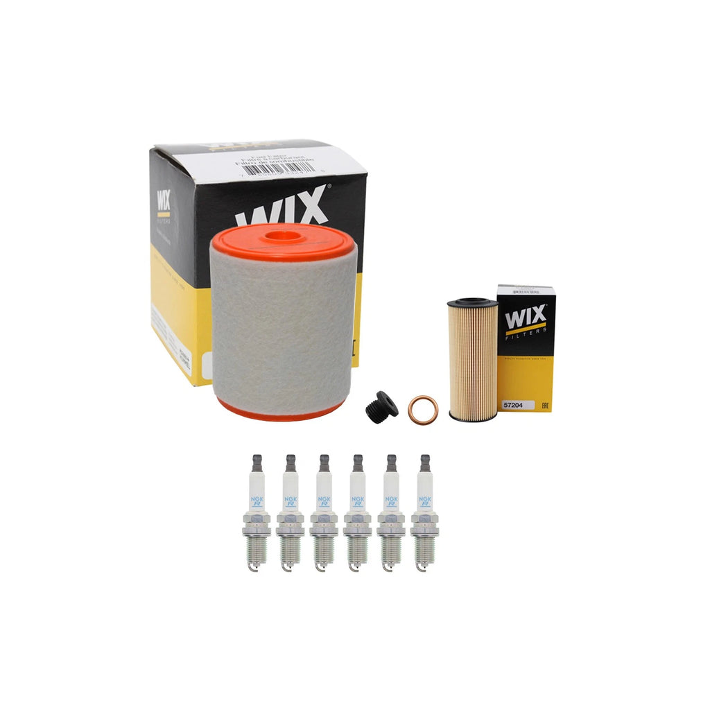 Wix Engine Air Oil Filters & NGK Spark Plugs Kit for Audi A6 A7 A8 Quattro (2010–2020)
