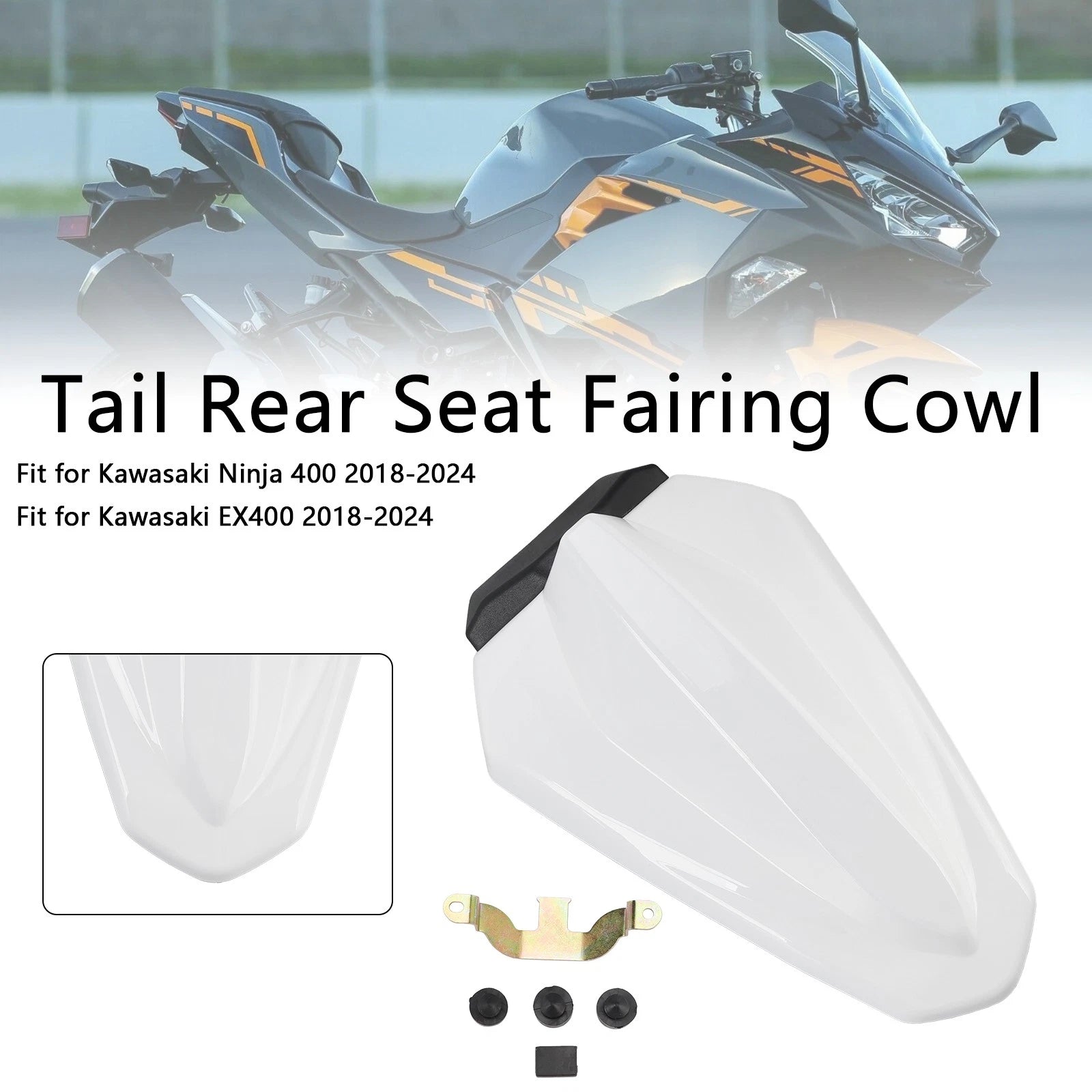 Racing Tail Rear Seat Fairing Cowl for Kawasaki Ninja 400 (2018–2024)